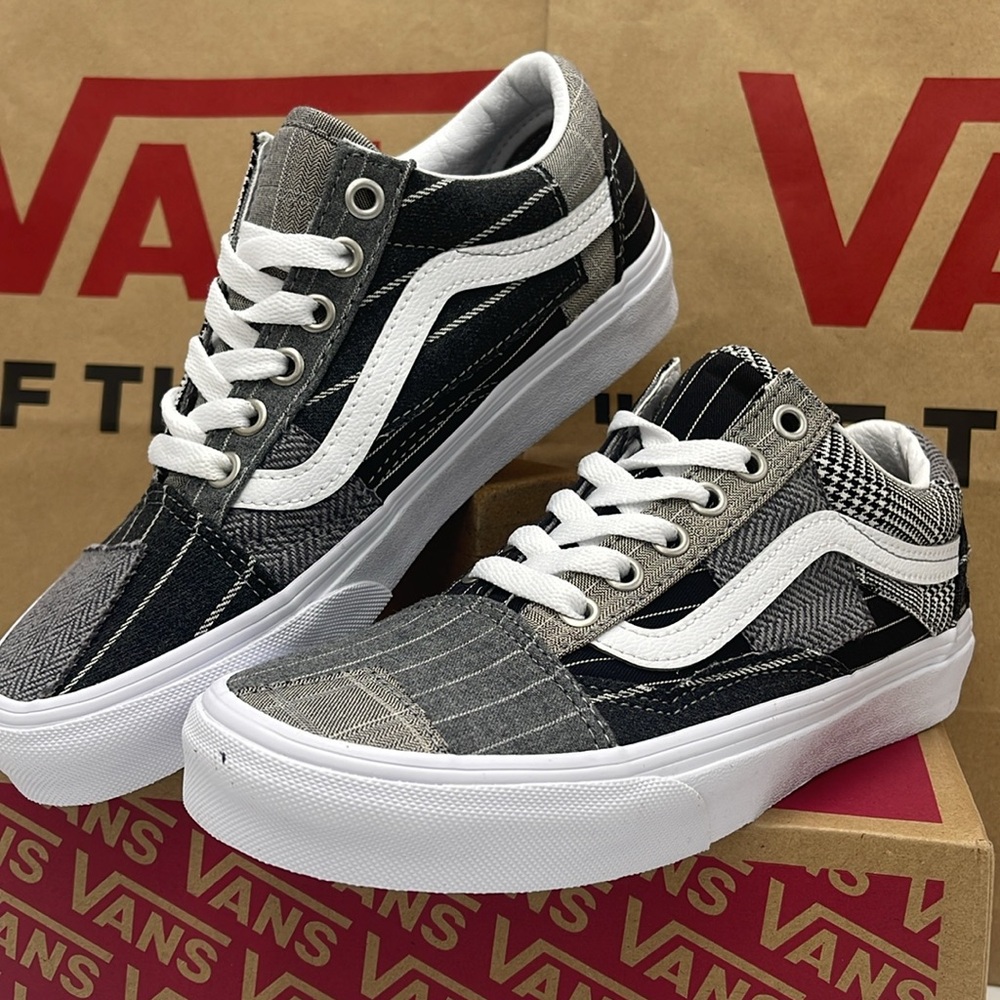 Vans WMNS Black and Gray Sneakers Old Skool Patchwork 
Conference Call Suiting - Picture 5 of 16